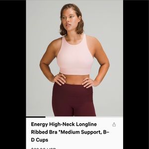 Lululemon Energy High Neckline sports bra